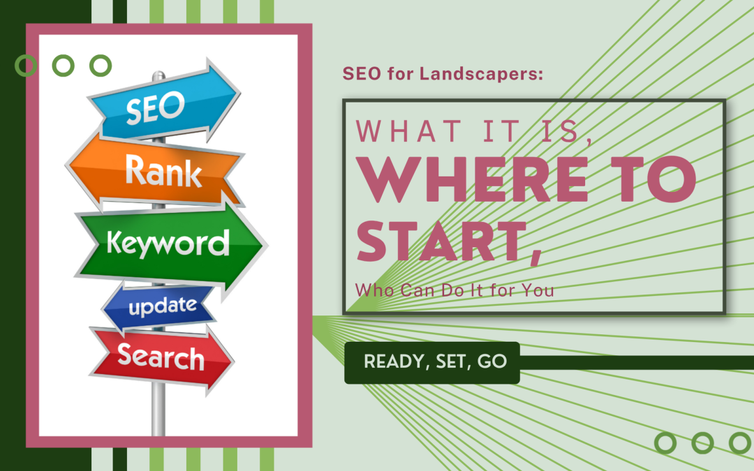 seo for landscapers blog banner listing seo, rank, keyword, update and search