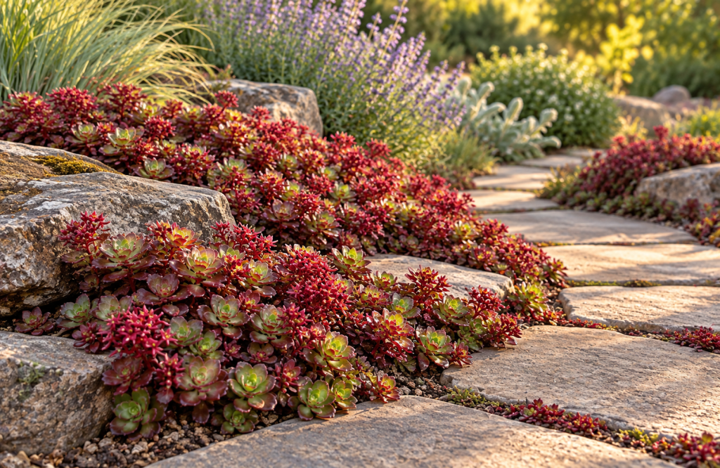 burgundy leaf plant-groundcover-succulent
