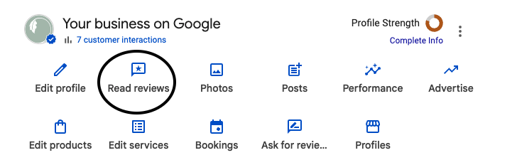 where to see reviews on Google Business Profile