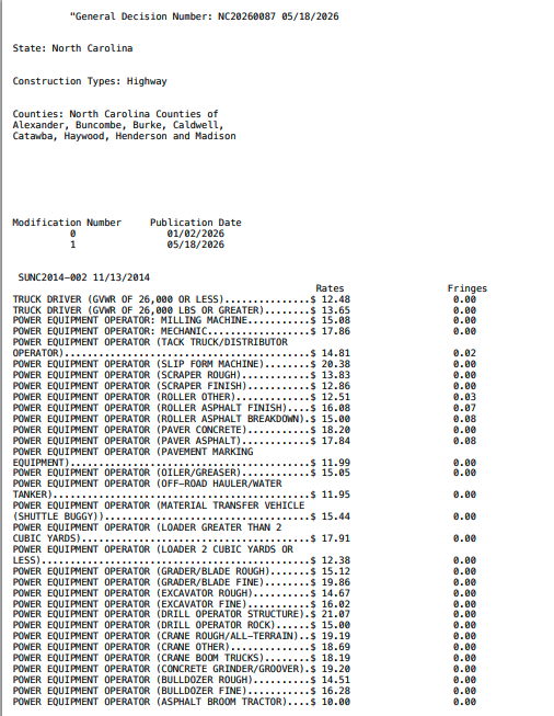 sample of a wage determination sheet for a job